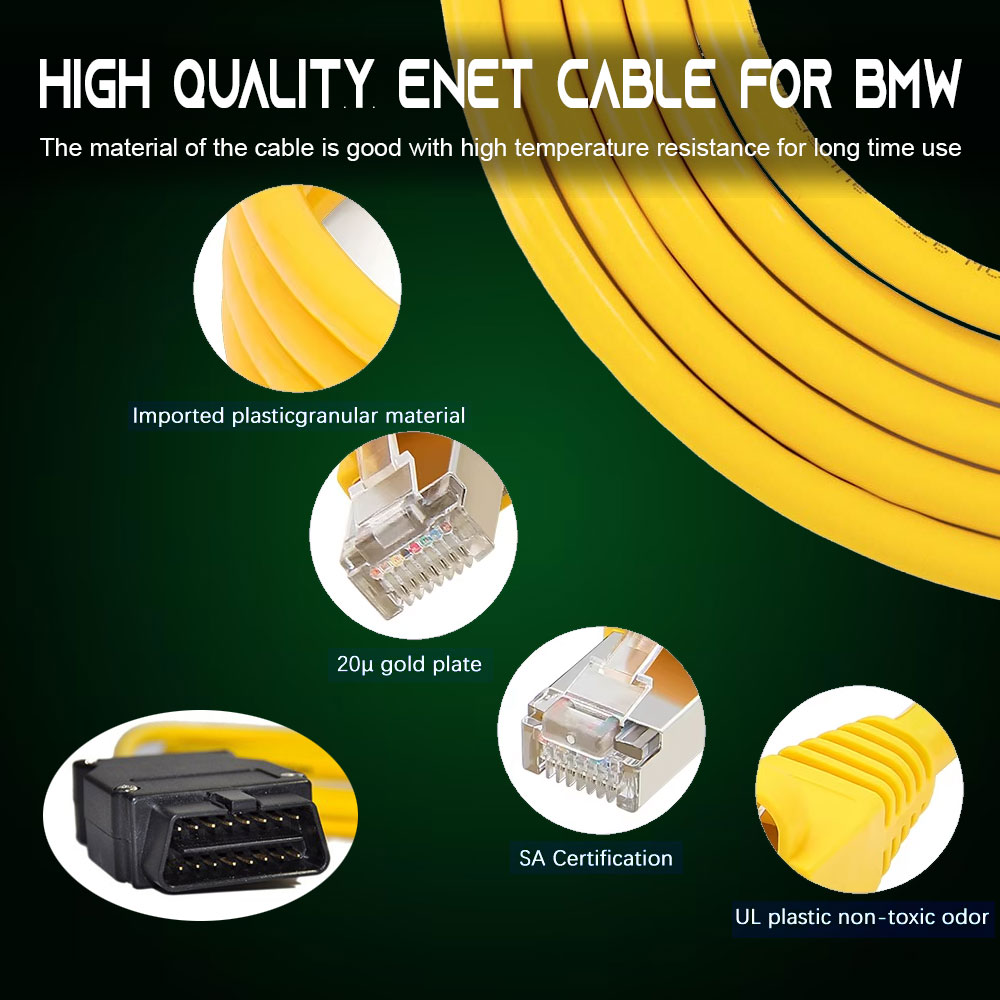 Bmw Enet Cable - Color: Yellow