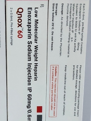 Enoxaparin sodium injection ip  60 mg/0.6 ml