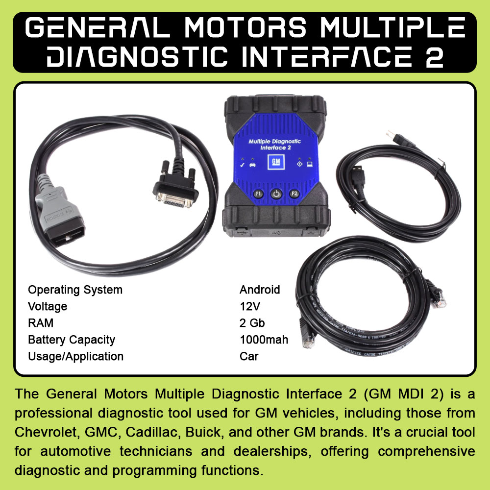 General Motors Multiple Diagnostic Interface 2 Diagnostic Tools - Length: 22 Centimeter (Cm)