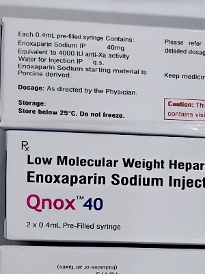 Enoxaparin Sodium Injection Ip 40 Mg /0.4 Ml - Physical Form: Liquid
