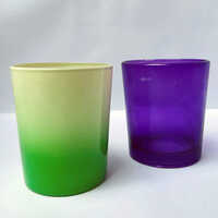 Candle Glass Votives - Multicolor Thick Glass, Plain Pattern | Durable, Versatile Lighting