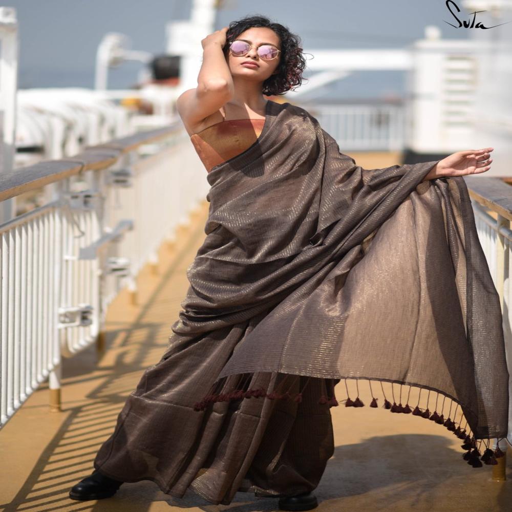 Pure Cotton Saree - Fabric Type: Brocade