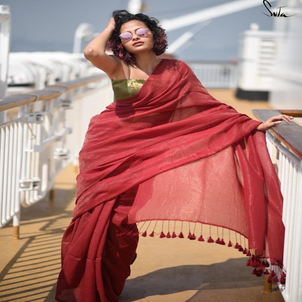Pure Cotton Saree - Gender: Woman