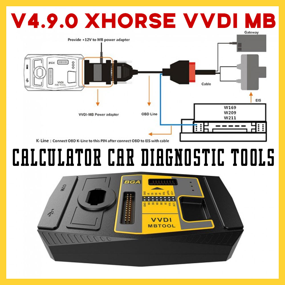 V4.9.0 Xhorse Vvdi Mb Calculator - Warranty: 1 Year