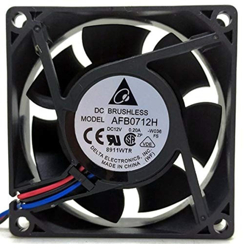 Delta Afb0712H 7025 12V 0.20A 3-Wire Stop Alarm Chassis Cooling Fan - Color: Black