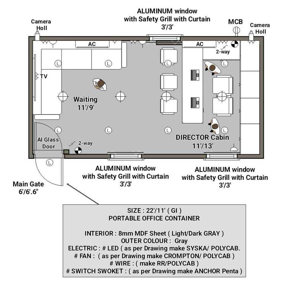 Standard Portable office container