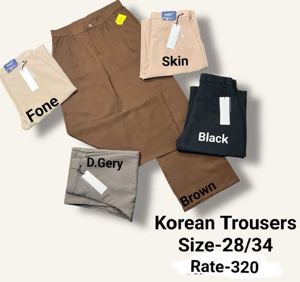 Korean Trousers - Color: Black Cermi Light Camel Dark Grey Bronwn