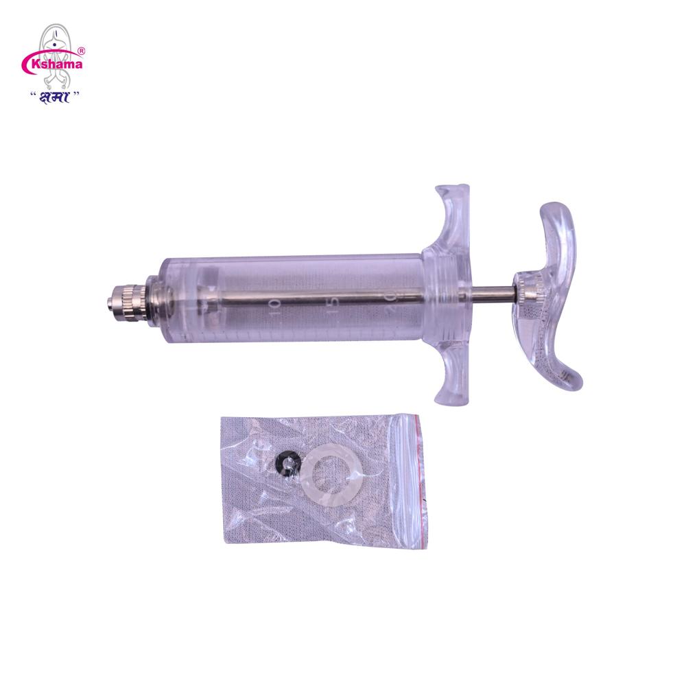 Syringe Adjustable Plastic Steel | Non-Toxic Plastic | Easy to Fill and Clean (1 PC)