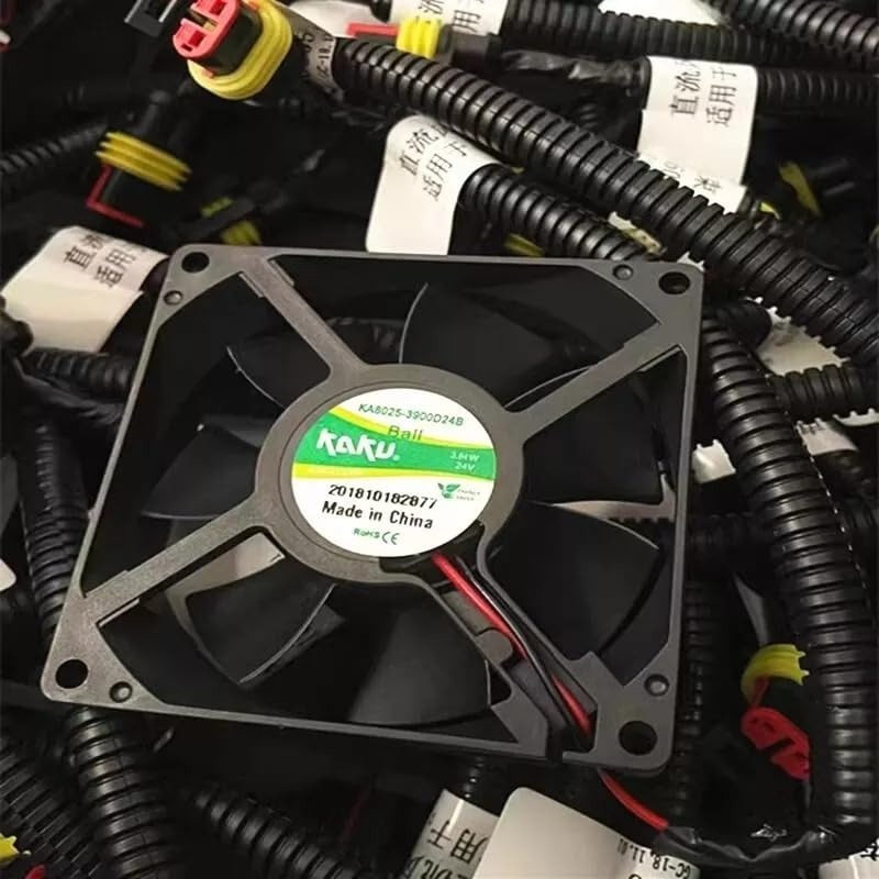 KAKU KA8025-3900D24B Axial Fan 24V-3.84A DC Brushless Air Cooling Fan 3900 RPM 80 * 80 * 25mm 2Wire