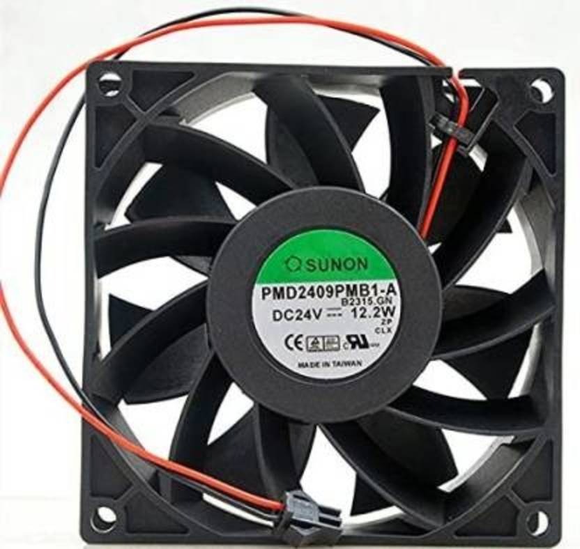 SUNON PMD2409PMB1-A Axial Fan 24V-12.2W DC Air Cooling Fan 9238mm 2Wire Fan with Heat Sinks All in one Cooler  (Black)