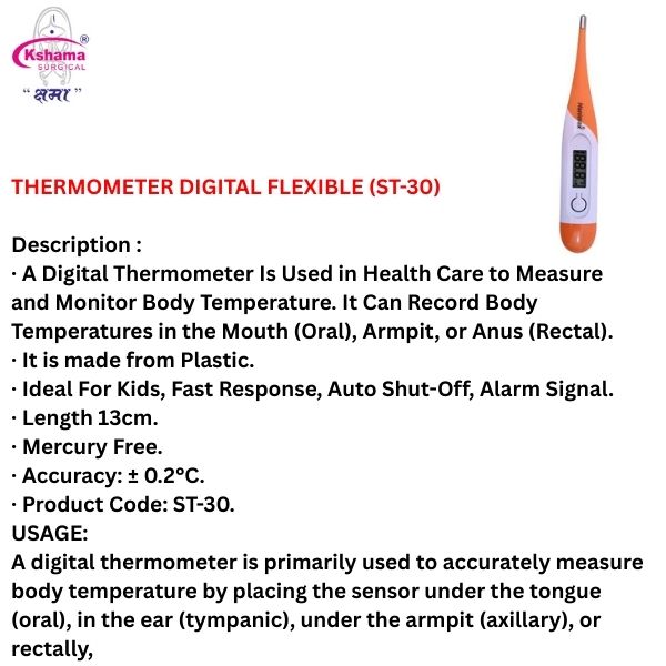 Thermometer Digital Flexible (3 Pcs) - Application: Hospital