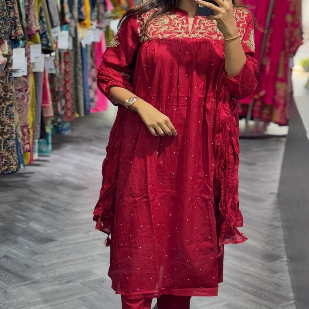 Anarkali Kurta Set - Color: Pink