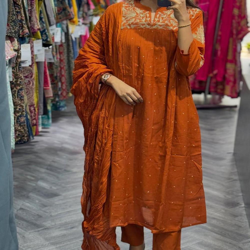 Anarkali Kurta Set - Color: Pink