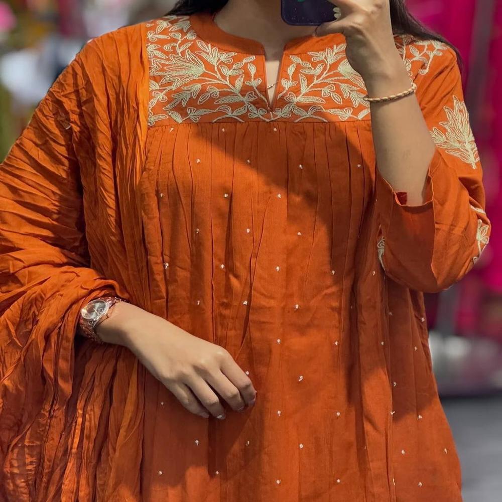 Anarkali Kurta Set - Color: Pink