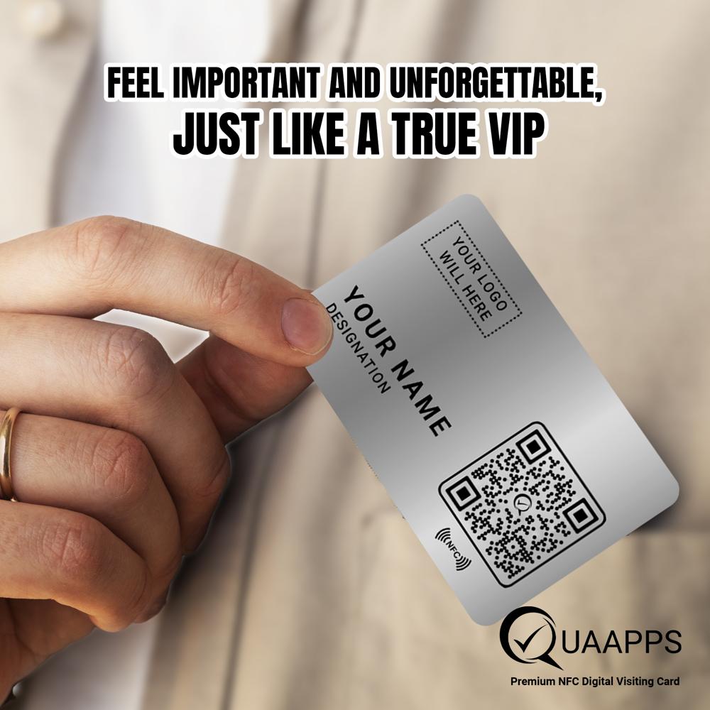 Silver Metal NFC Business Card