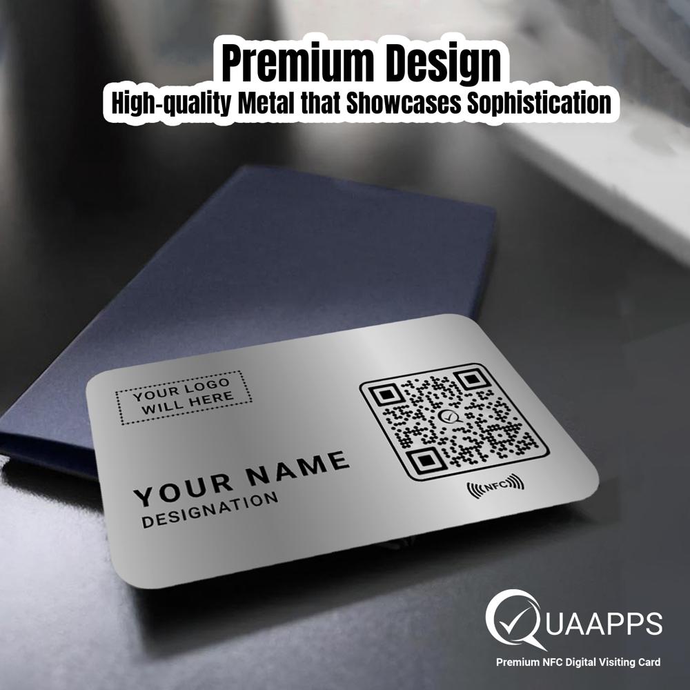 Silver Metal NFC Business Card