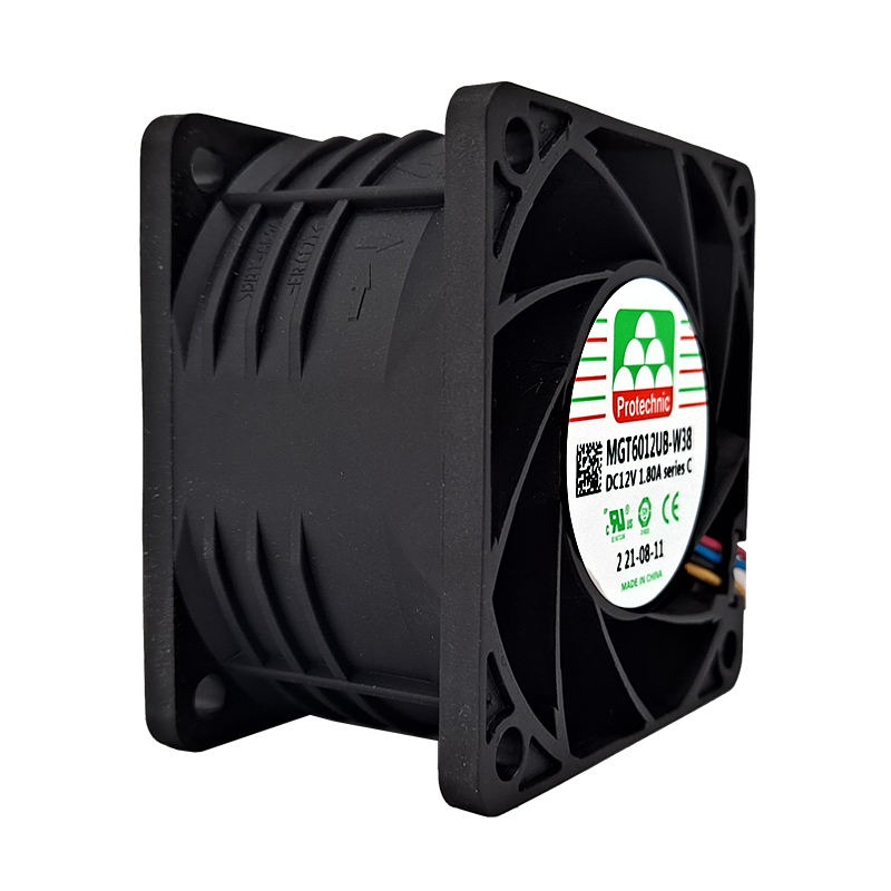 Protechnic Mgt6012ub-w38 C 12v Dc 1.8a 60*60*38mm 14000rpm 14.87cfm Axial Flow Fans Silent Exhaust Fan Ball Bearing - Color: Black