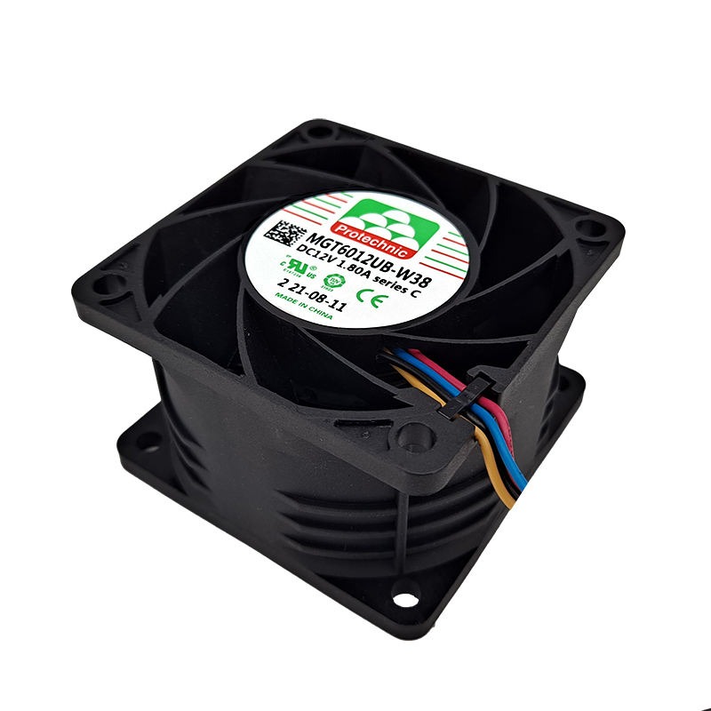 Protechnic MGT6012UB-W38 C 12V DC 1.8A 60*60*38mm 14000RPM 14.87CFM Axial Flow Fans Silent Exhaust Fan Ball Bearing