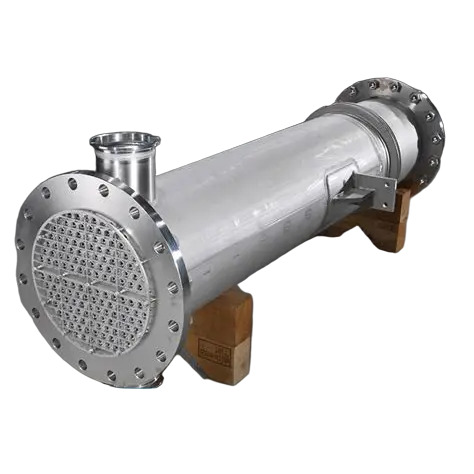 Shell And Tube Heat Exchanger For Chemical Plants - Color: Metallic Silver
