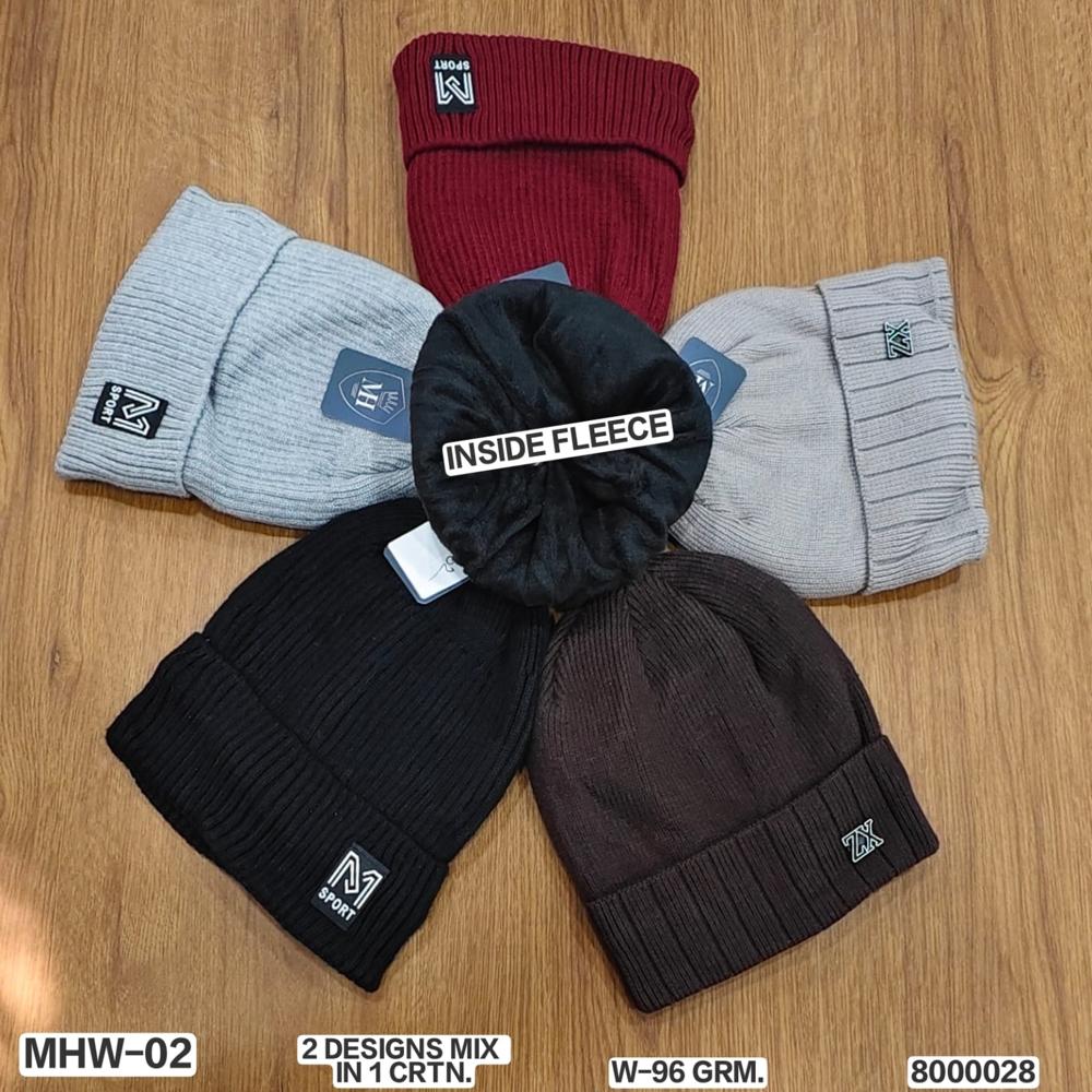 WOOLEN CAPS - Woolen, Free Size, Plain Pattern, Warm Degree: Warm | Features: Cool Dry, Non Toxic, Unisex, Modern Style, Winter Wear