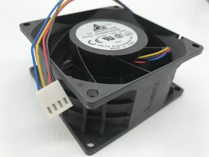 Delta PFB0812UHE Axial Fan 12V-1.86A DC Brushless Air Cooling Fan 6550 RPM 80 * 80 * 38mm 4Wire