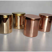 Copper Candle Glass Votive - Glass, Copper Color, Various Thickness | Smooth Surface, Plain Pattern, Durable