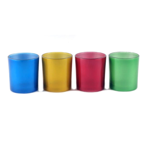 4 Colored Candle Glass Votive