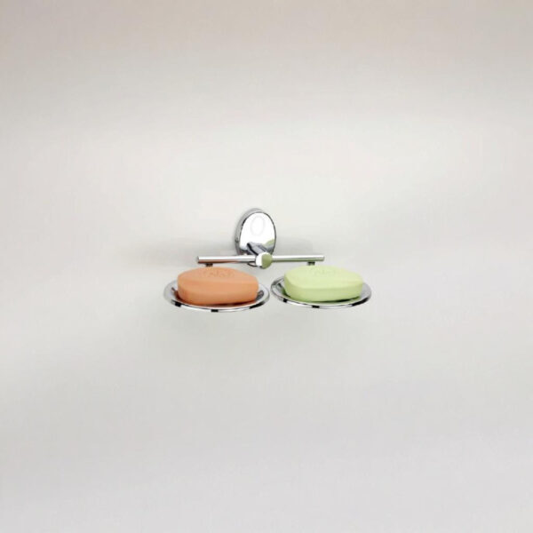 A-107 Double Soap Dish - Color: Silver