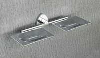 D-704 Brass Double Soap Dish - Color: Silver