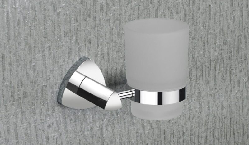 D-710 Glass Tumbler Holder - Color: Silver