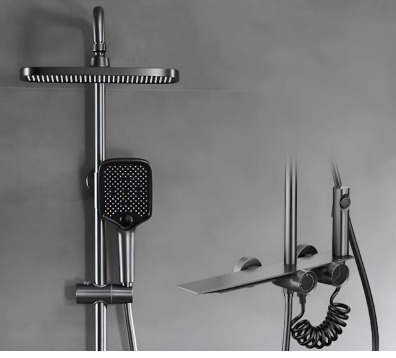 Xy-105 Rainfall Modular Shower Panel - Color: Black