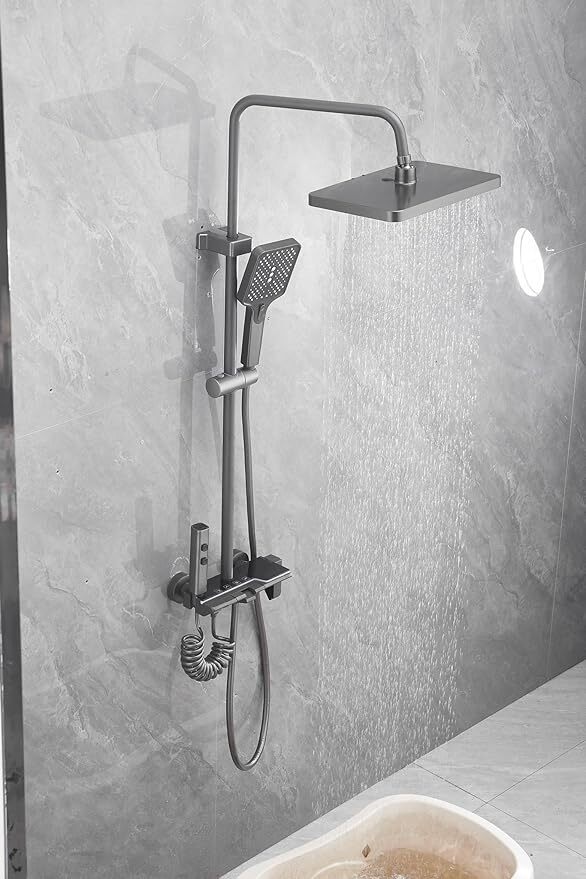 Xy-116 Italian 4 Function Digital Piano Shower Set - Color: Grey