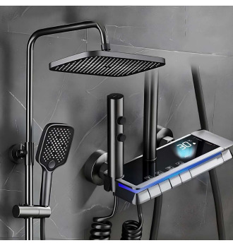 XY-119 Black Matte Led Shower Panel