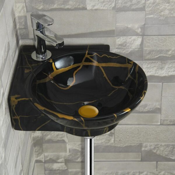 Ms 2101 Wall Mounted Wash Basin - Color: Black
