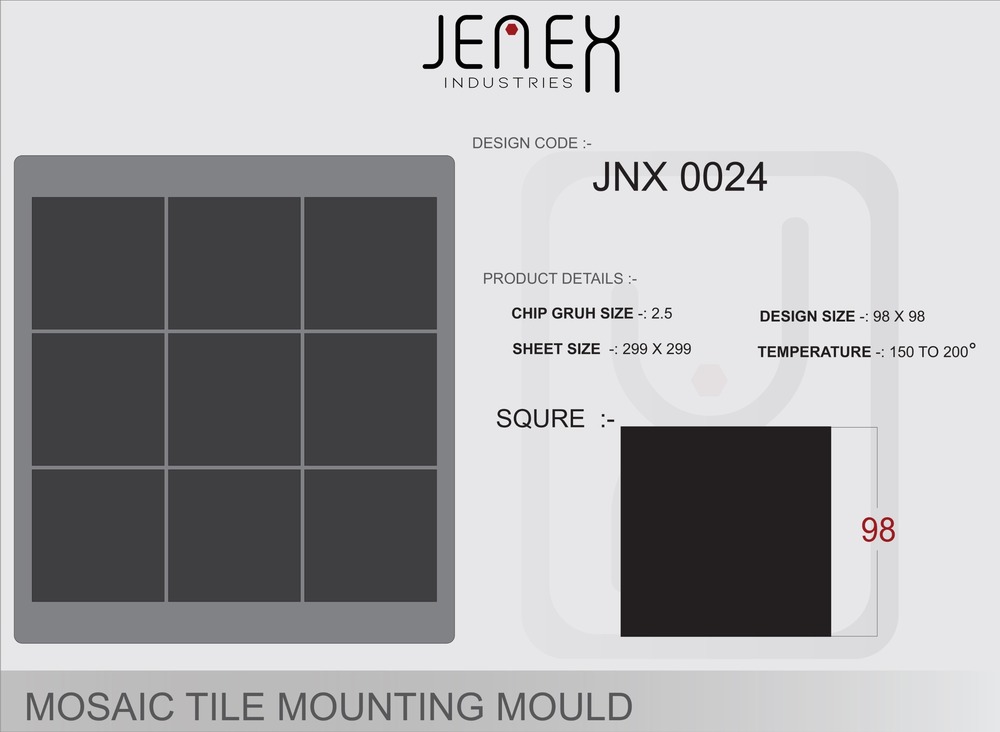 Mosaic Tiles Mounting Mould - Color: Multi