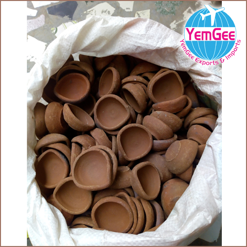 Clay Diya - Clay Material, Regular Shape, Smooth Finish, Natural Brown Color | Ideal For Religious Rituals And Festive Occasions Like Diwali