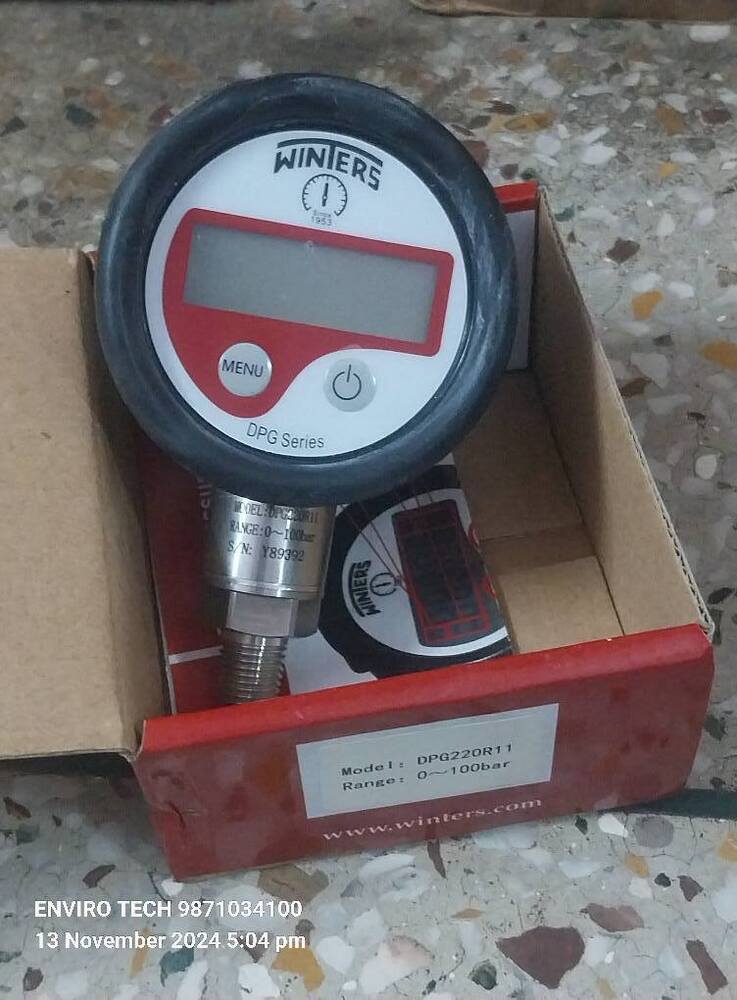 Winters Canada Digital Pressure Gauge MODEL - DPG210 RANGE - 30 INCH HG VAC