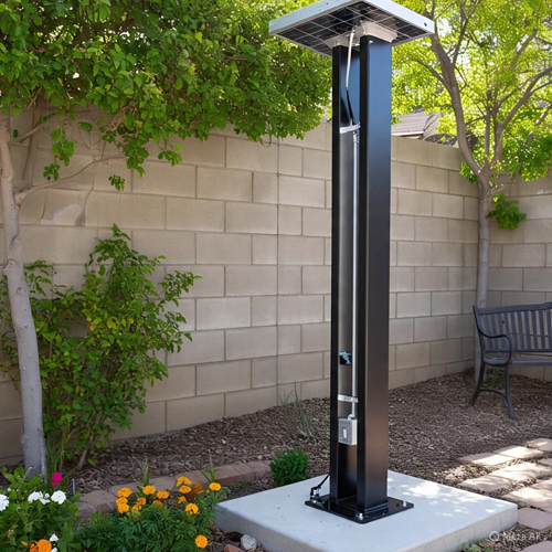 Mild Steel Solar Light Pole - Color: Customized