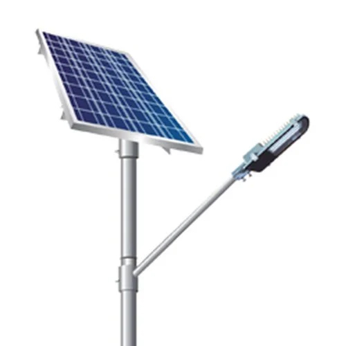 2Kg Ms Solar Street Light Pole - Color: Silver