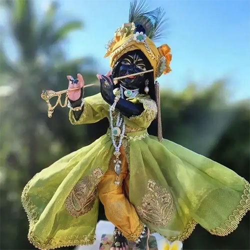 Krishna Ji in Black Marble