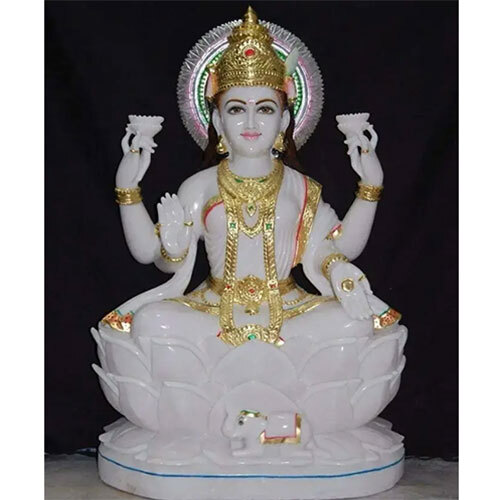 Beautiful Laxmi Mata In Marble - Color: White