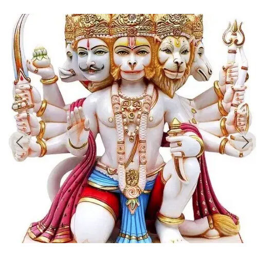 Panch Mukhi Hanuman Ji - Color: White