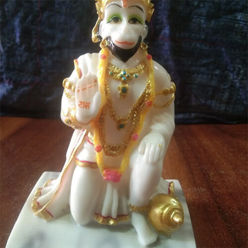 Hanuman Statue In Dust Marble