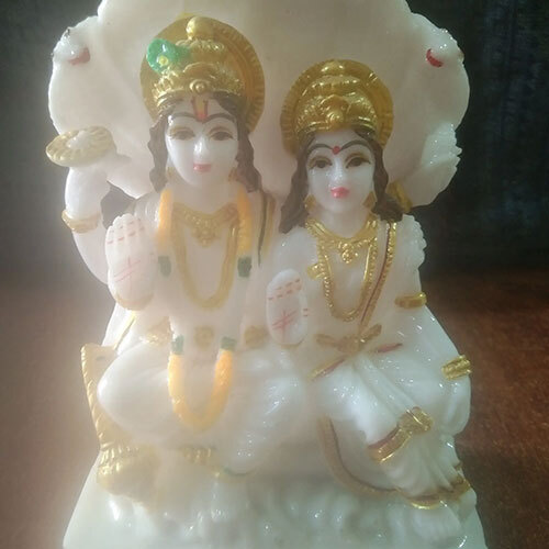 7 Inch Laxmi Narayan In Dust Marble