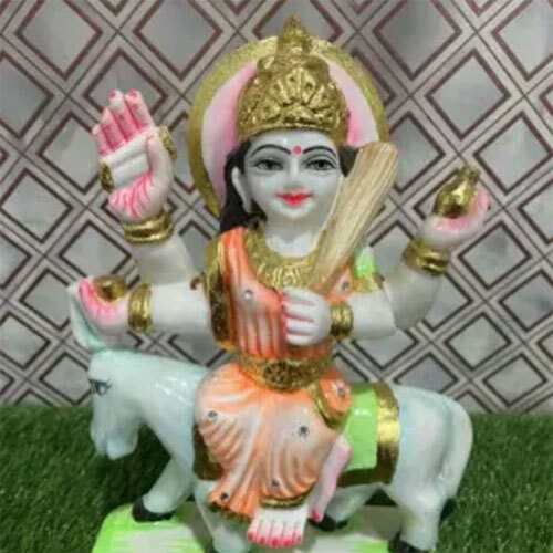 Sheetala Mata In Marble - Color: Multicolor