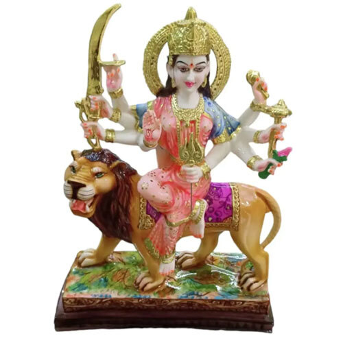 24 Inch Durga Statue In Dust Marble