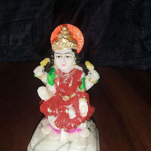 Durga Statue In Dust Marble - Color: Multicolor
