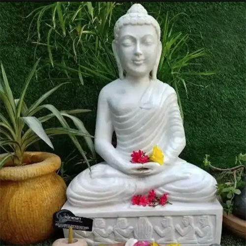White Marble Budhha Statue