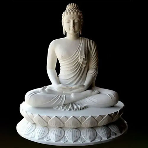Buddha Ji In Pure White Marble - Features: High Quality