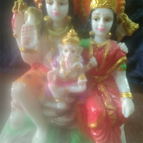 18 Inch Shiv Parivar In Dust Marble